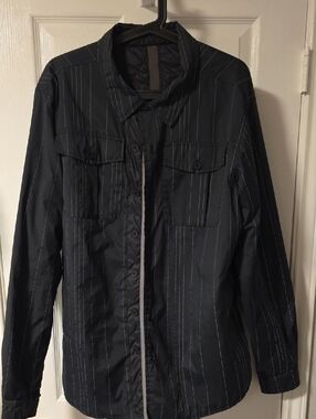 lululemon athletica Black Pinstripe REVERSIBLE Utility Jacket XL